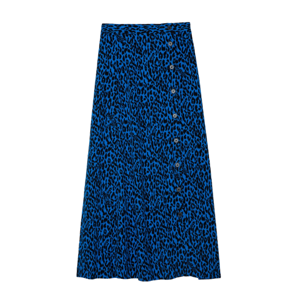 POLLERA ZADIG & VOLTAIRE WWSK00327 AZUL/NEGRO