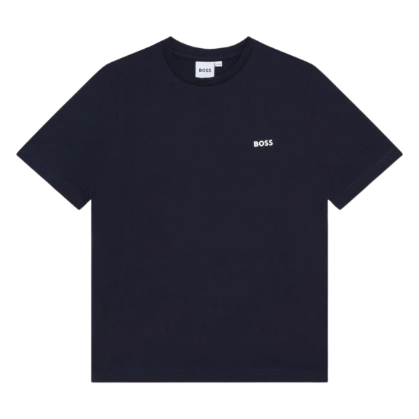 CAMISETA BOSS INFANTIL J25P23 AZUL MARINO