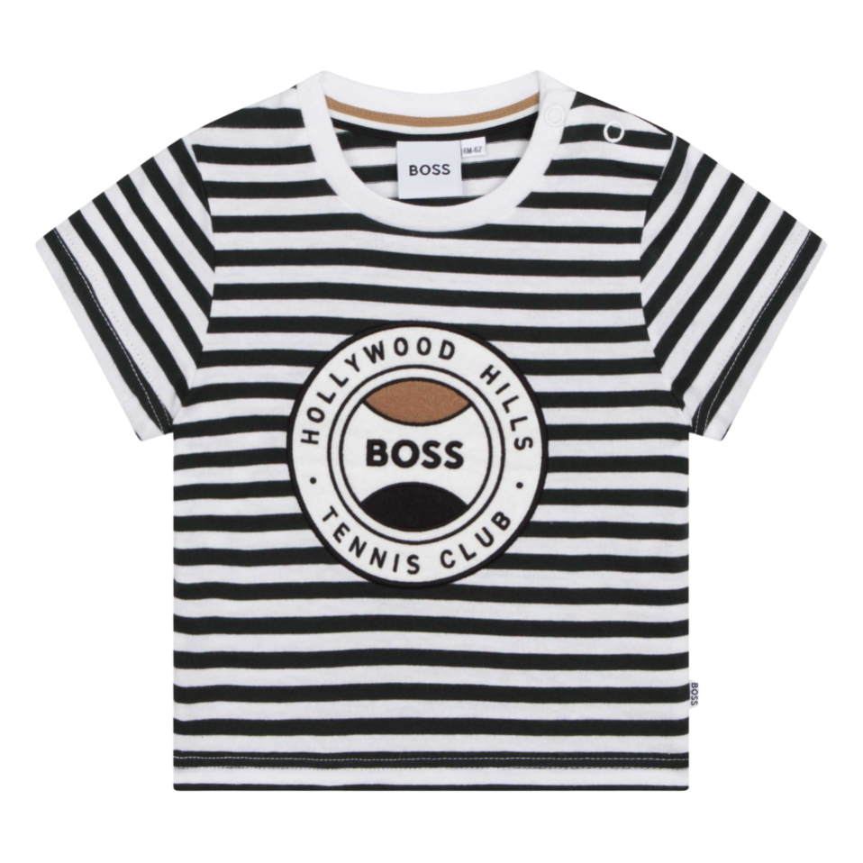 CAMISETA KIDS BOSS J05A09 AZUL/BLANCO