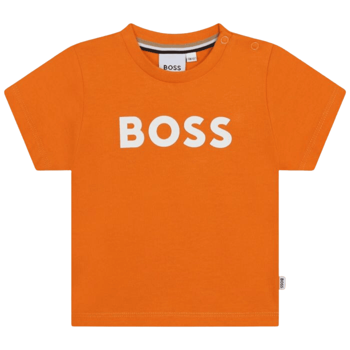 CAMISETA BOSS KIDS J05999 NARANJA