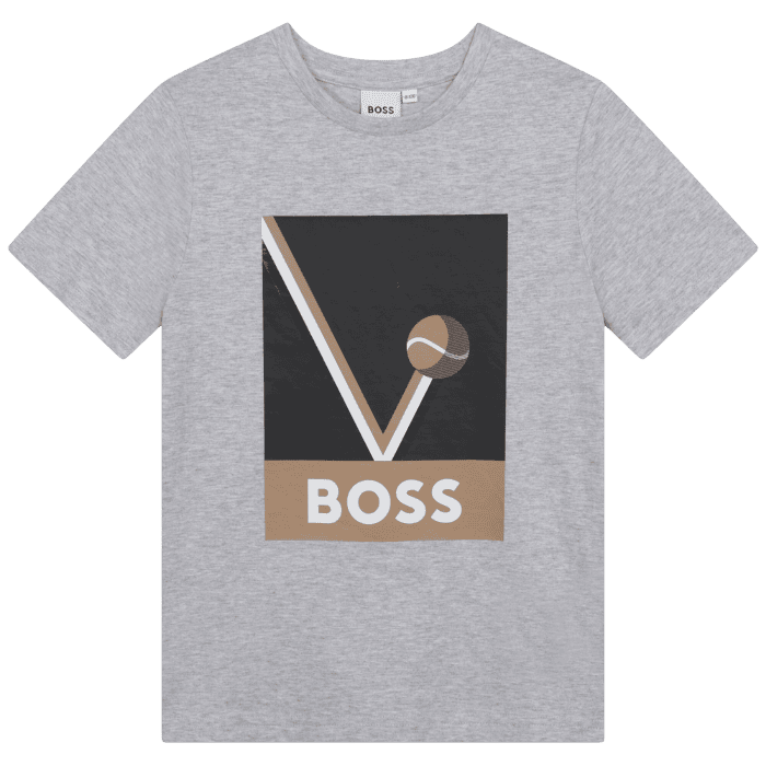 CAMISETA BOSS KIDS J25O11 GRIS