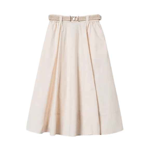 POLLERA CON CINTURÓN TWINSET 251TT202J BEIGE