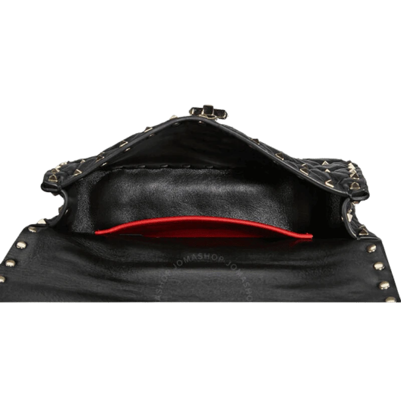 Bolsa de ombro preta Valentino Garavani B0123NAP