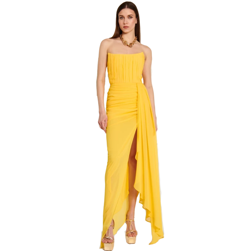 VESTIDO SLEEN 10485 AMARELO