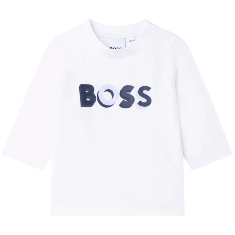 CONJUNTO+REMERA BOSS INFANTIL J98369 CELESTE/BLANCO