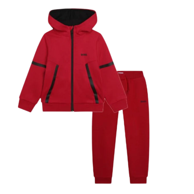 CONJUNTO BOSS INFANTIL J28102 ROJO