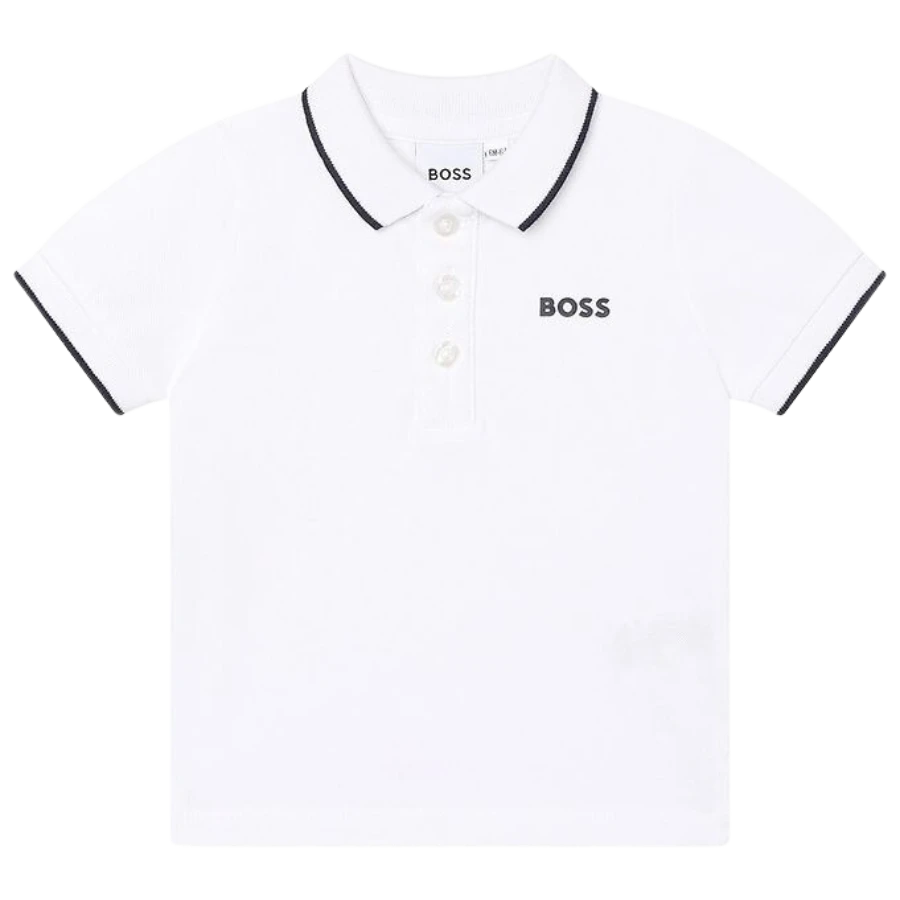 POLO BOSS KIDS J05P13 BRANCO