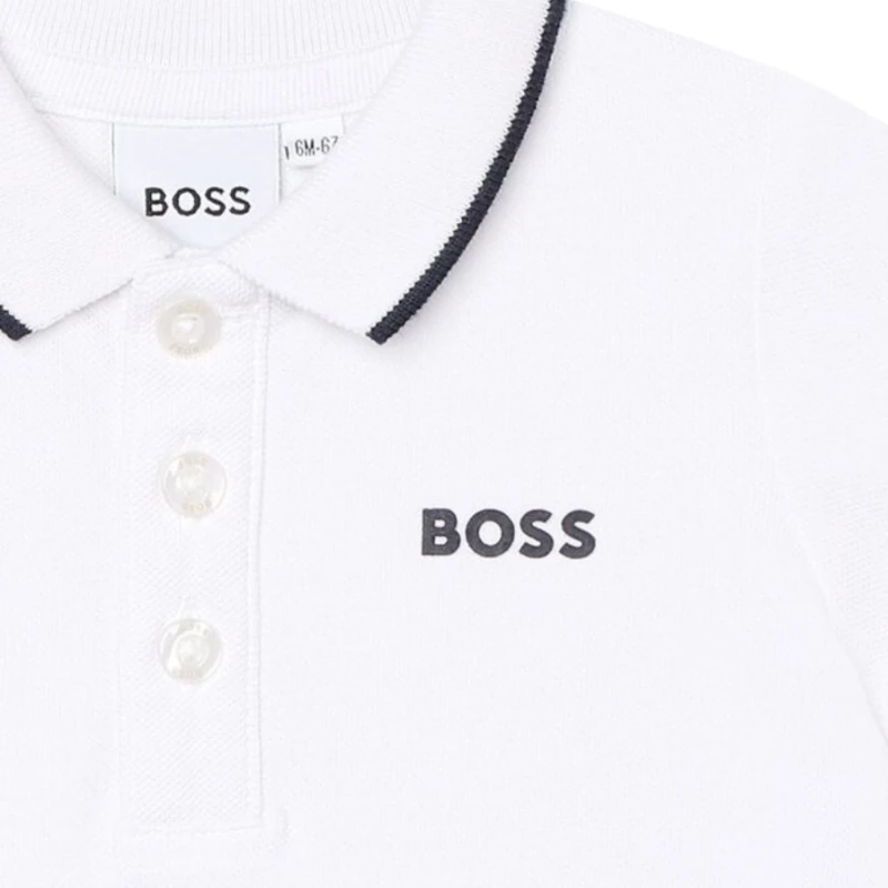 POLO BOSS KIDS J05P13 BRANCO