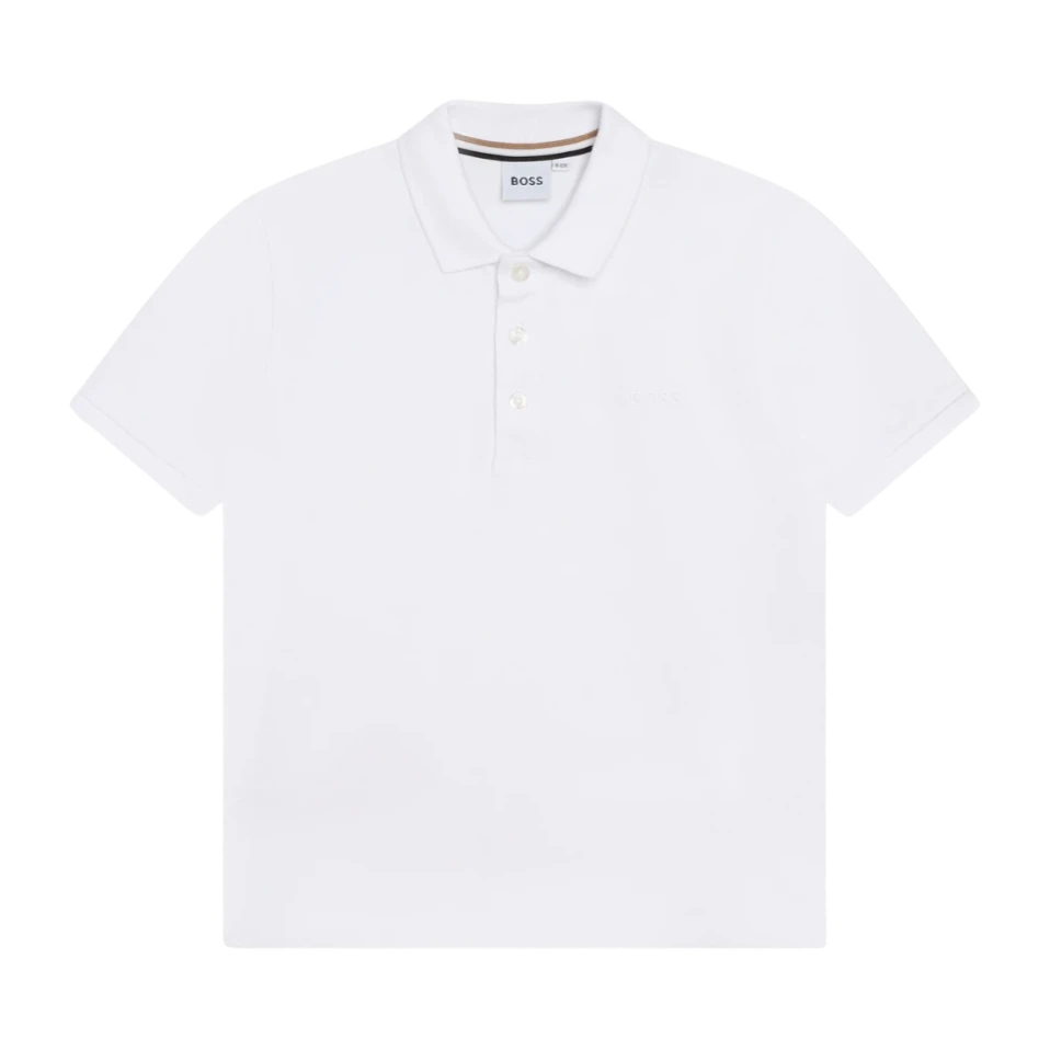 POLO BOSS KIDS J25O24 BLANCO