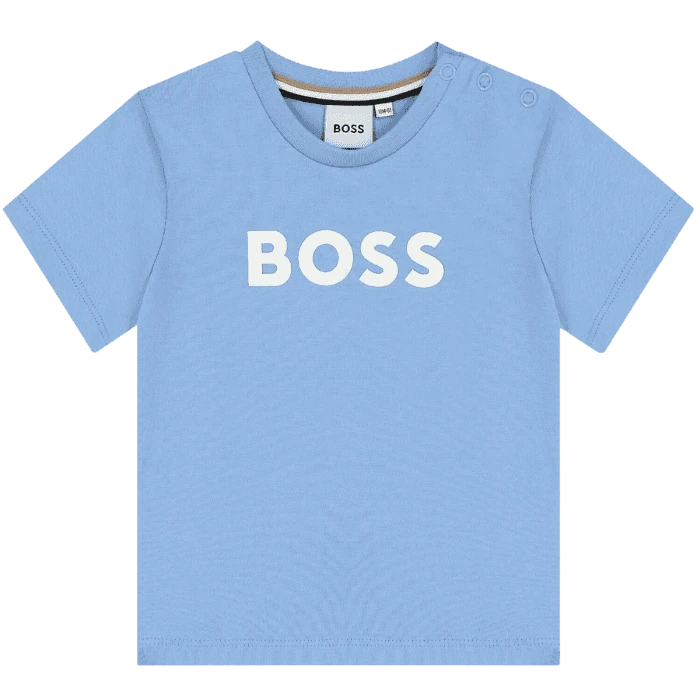 CAMISETA BOSS KIDS J05999 CELESTE