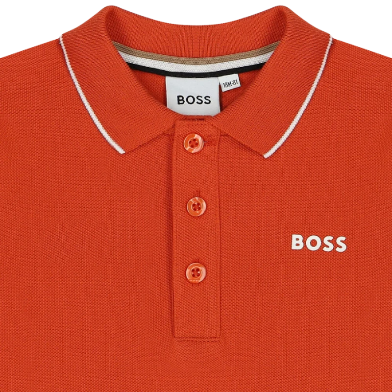 POLO BOSS KIDS J05A30 NARANJA