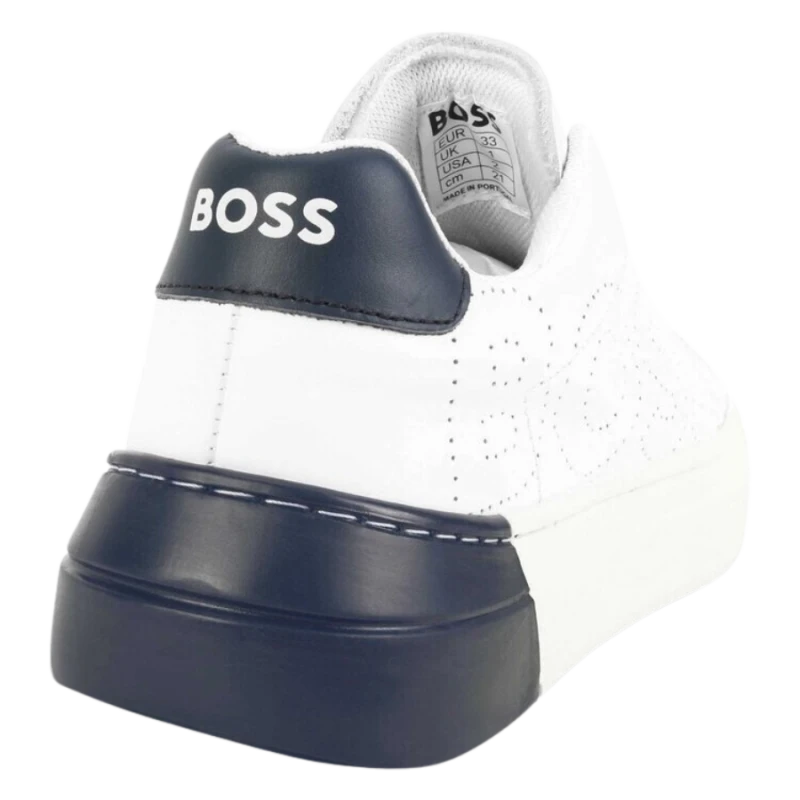 TENIS KIDS BOSS J29357 BLANCO