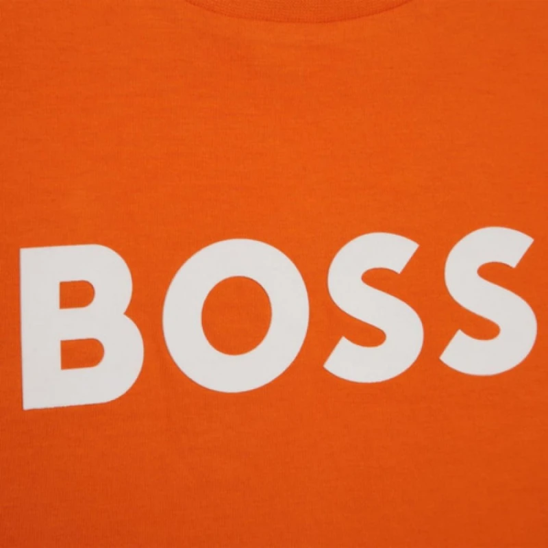 CAMISETA BOSS INFANTIL J25O04 NARANJA