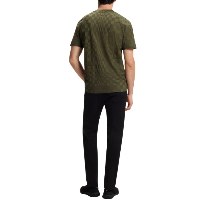 BOSS PORSCHE X BOSS CAMISETA DE ALGODÃO EM JACQUARD