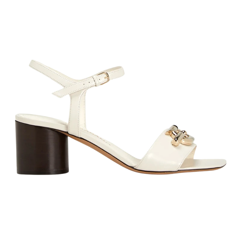 SANDÁLIA BRANCA SALVATORE FERRAGAMO PRISCILLA