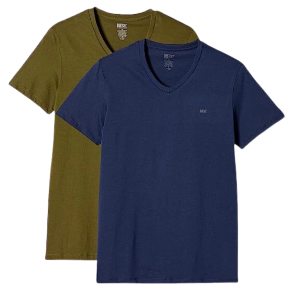 2 CAMISETA UMTEE-MICHAEL DIESEL A054280LDAS AZUL OSCURO/VERDE